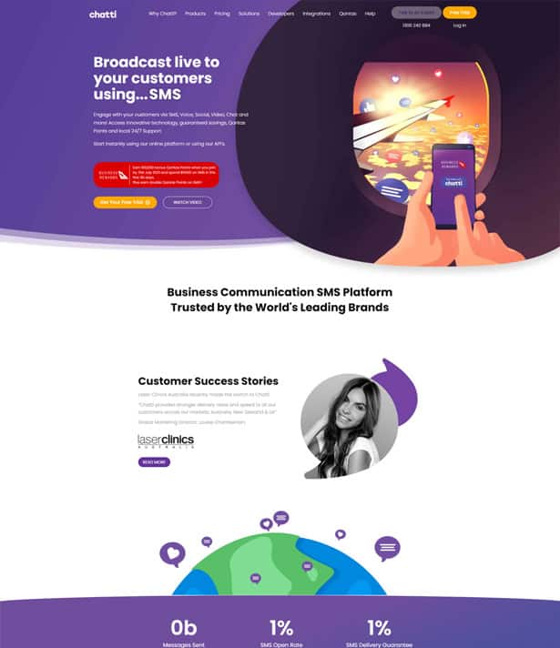 The Chatti website before optimisation