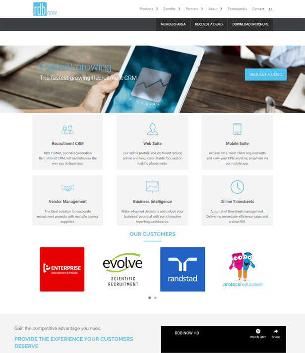 The previous RDB Now website