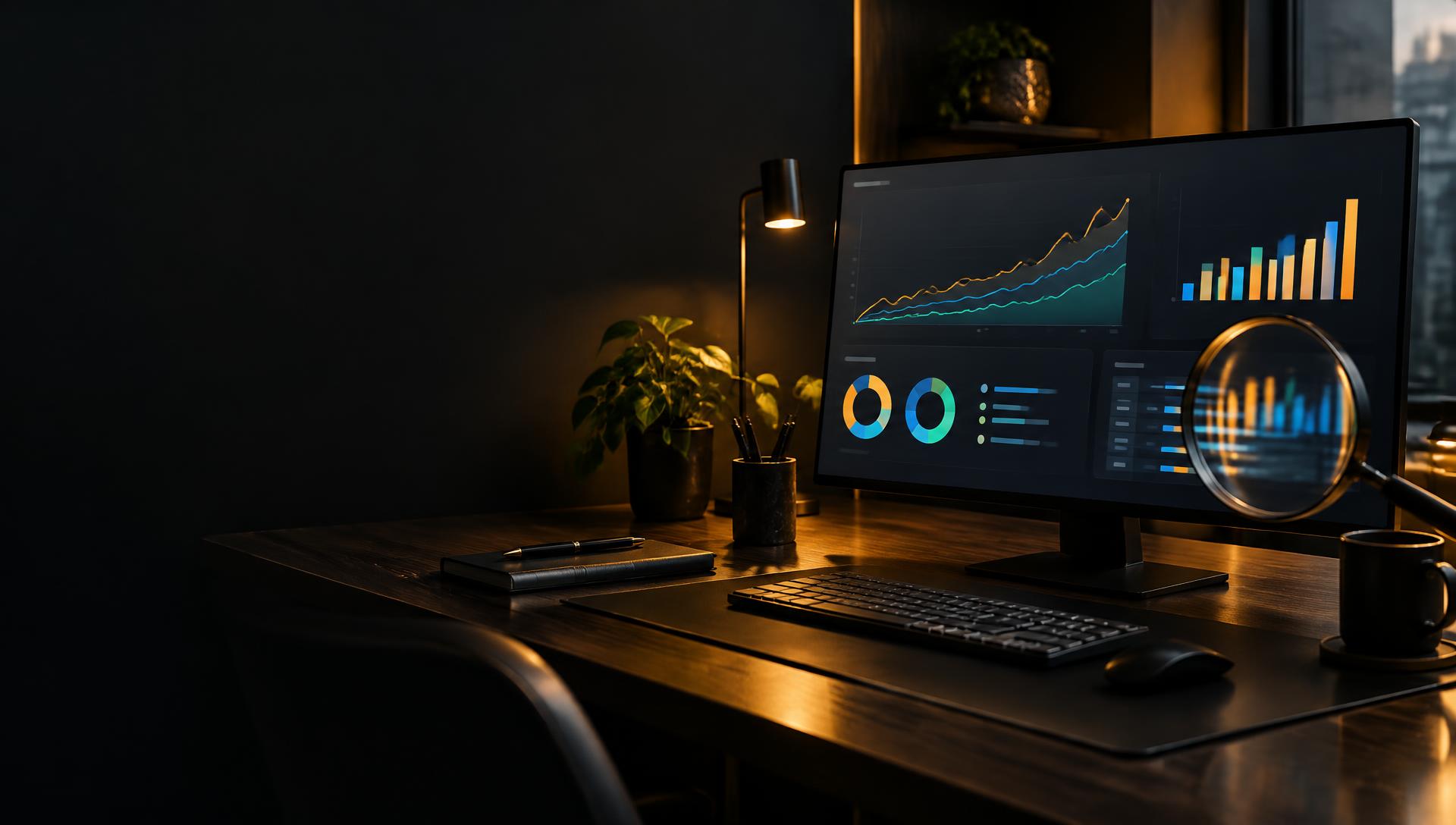 Search performance charts and campaign analysis in the Launch North studio
